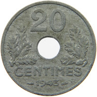 FRANCE 20 CENTIMES 1943 #a006 0207 - 20 Centimes