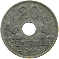FRANCE 20 CENTIMES 1943 #a006 0205 - 20 Centimes