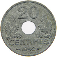 FRANCE 20 CENTIMES 1942 #a049 0513 - 20 Centimes