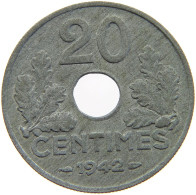 FRANCE 20 CENTIMES 1942 #c067 0087 - 20 Centimes