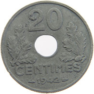 FRANCE 20 CENTIMES 1942 #a074 0423 - 20 Centimes