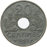 FRANCE 20 CENTIMES 1942 #a006 0209 - 20 Centimes