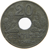 FRANCE 20 CENTIMES 1942 #a006 0197 - 20 Centimes
