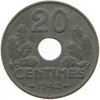 FRANCE 20 CENTIMES 1942 #a006 0185 - 20 Centimes