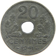 FRANCE 20 CENTIMES 1941 TOP #a060 0315 - 20 Centimes
