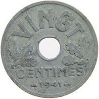 FRANCE 20 CENTIMES 1941 TOP #a068 0137 - 20 Centimes