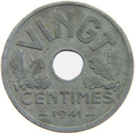 FRANCE 20 CENTIMES 1941 TOP #a068 0133 - 20 Centimes