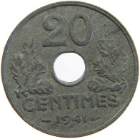FRANCE 20 CENTIMES 1941 #a064 0973 - 20 Centimes
