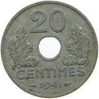 FRANCE 20 CENTIMES 1941 #a006 0195 - 20 Centimes