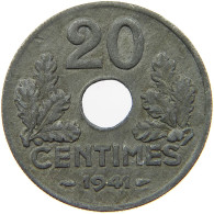 FRANCE 20 CENTIMES 1941 #a006 0189 - 20 Centimes