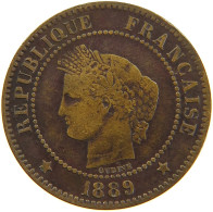 FRANCE 2 CENTIMES 1889 A #a059 0147 - 2 Centimes