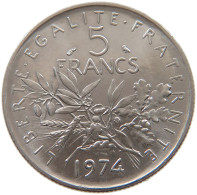 FRANCE 5 FRANCS 1974 TOP #s065 0039 - 5 Francs