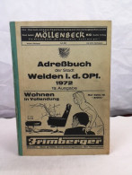 Adreßbuch Der Stadt Weiden I. D. Opf. 1972. - Lexicons