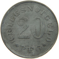 GERMAN NOTGELD 20 PFENNIG 1920 ZWEISEL #a005 0465 - Altri & Non Classificati