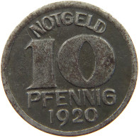 GERMAN NOTGELD 10 PFENNIG 1920 HALLE #a005 0381 - Altri & Non Classificati