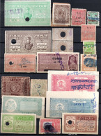 2072. INDIA, STATES, , 35  OLD  REVENUES LOT.SOME WITH FAULTS. WILL BE  SHIPPED IN   GLASSINE ENVELOPE - Sonstige & Ohne Zuordnung