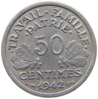 FRANCE 50 CENTIMES 1942 #c030 0203 - 50 Centimes