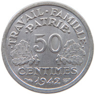 FRANCE 50 CENTIMES 1942 #a053 0683 - 50 Centimes