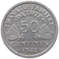FRANCE 50 CENTIMES 1942 #a076 0431 - 50 Centimes