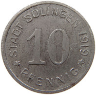 GERMANY NOTGELD 10 PFENNIG 1919 SOLINGEN #a017 0819 - Altri & Non Classificati