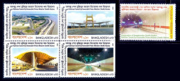 2023 Bangladesh Inauguration Of Bangabandhu Under River Road Tunnel Transport Transportation 1v + 4v OFF From MS MNH - Otros (Tierra)