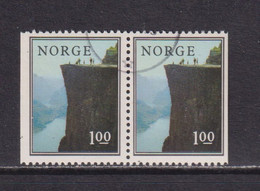 NORWAY - 1976 Scenery 1k  Booklet Pairs  Used As Scan - Used Stamps