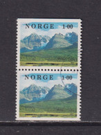 NORWAY - 1978 Scenery 1k  Booklet Pair  Used As Scan - Used Stamps