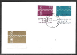 YOUGOSLAVIE. N°1301-2 De 1971 Sur Enveloppe 1er Jour. Europa'71. - 1971