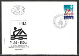 YOUGOSLAVIE. N°1993 De 1985 Sur Enveloppe 1er Jour. Aviron. - Aviron