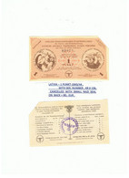 LATVIA-1 PUNKT-1943/44 , WITH SERIAL  NUMBER AND  CANCELLED   WITH SMALL  NAZI  SEAL , KR # 13 B - Letland