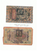 TANNU  TUVA-5+10 LAN -1924, P #3+4 ,  ABOUT  GOOD - Other & Unclassified