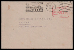 Luxemburg 1944: Brief / Freistempel | Besatzung, Arbedhaus, Werbe-Freistempel | Luxemburg;Luxembourg, Beles;Sanem - 1940-1944 Ocupación Alemana