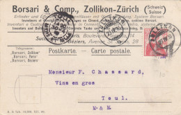 D7126) ZÜRICH - Borsari & Comp. - ZOLLIKON Zürich - Schweiz 1910 Alte Postkarte - Zollikon