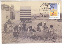 Oostende - Belgique - Carte Postale De 2003 - Oblit Oostende - Vue De La Plage - Bateaux - - Storia Postale