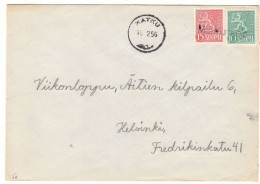 Finlande - Lettre De 1956 - Oblit Griffe Matkunkola  ?. - Avec Cachet De Matku - - Lettres & Documents