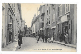 MOIRANS  (cpa 38)  Rue Principale - Magasins, Animation - - Moirans