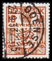 1930. DANMARK.  GEBYR. Late Fee. 10 Øre Brown.  Fine Cancel  ODENSE 27.9.33 (Michel V16) - JF537080 - Segnatasse