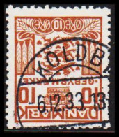 1930. DANMARK.  GEBYR. Late Fee. 10 Øre Brown.  Fine Cancel  KOLDBY 6.12.33. (Michel V16) - JF537083 - Port Dû (Taxe)