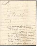 ANCIENNE LETTRE POUR M LE COMTE DE CHABROL DE JULES MARESCHAL DATE 1824  N°46 - Historische Personen