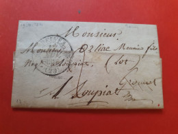 Cad De Belvez Avec Fleurons Sur Lettre Avec Texte Pour Loupiac En 1831 - Réf 2663 - 1801-1848: Precursors XIX