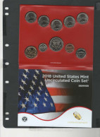 USA -  2 Blisters 20 Pièces Mint Uncirculated Série 2018 - Mint Sets