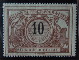 BELGIUM :   1895  - CHEMINS DE FER - CF  15 * -  COTE : 15,00€ - Mint