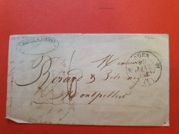 Cad De Agen Avec Fleurons Sur Lettre Sans Texte Pour Montpellier En 1840 - Réf 2672 - 1801-1848: Voorlopers XIX