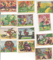 12 Chromos Collections Des Vignettes Fables De La Fontaine Chocolats Poudre Meunier - Menier