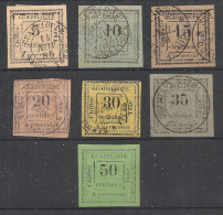 GUADELOUPE - 1884 - Taxe TT N°YT. 6 à 12 - Série Complète - Oblitéré / Used - Timbres-taxe