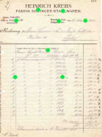 HEINRICH KREBS FABRIK SOLINGER STAHLWAREN ACIER MERSCHEID SOLINGEN - Other & Unclassified