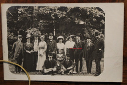 Carte Photo 1914 Sortie Famille Du Cercle C.F. Tirage Print Vintage ( Jokey Club , Cercle Du Progrès , Club, Etc ...) - Personnes Identifiées