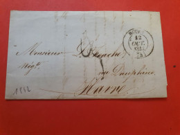 Cad De Rouen Sur Lettre Avec Texte Pour Le Havre En 1842 - Réf 2686 - 1801-1848: Precursors XIX