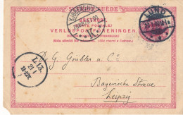 POSTKARTE  1900 LUND   TO LEIZIG       2  SCANS - ... - 1855 Prephilately