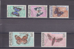 NOUVELLE CALEDONIE - O / FINE CANCELLED - 1967 / 1968 - BUTTERFLIES - Yv. 341/3, PA 92/3 - Mi. 438/40, 442/3 - Used Stamps